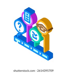 learning path online learning platform isometric icon vector. learning path online learning platform sign. isolated symbol illustration