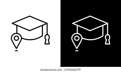 Diseño de conjunto de iconos blancos de ruta de aprendizaje