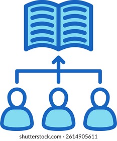 Learning Pathways Icon Blue Vector Illustration