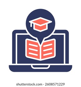Learning Platform Icon Element for Design