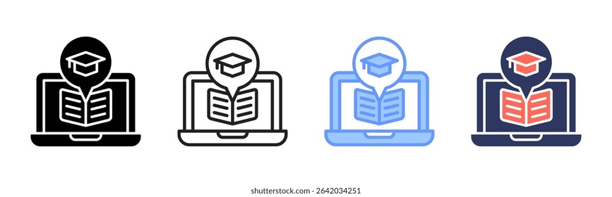 Learning Platform icon sheet multiple style collection