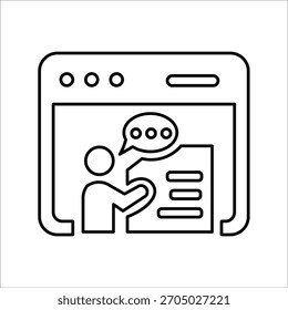 ícones da plataforma de aprendizagem. vetor de linha simples