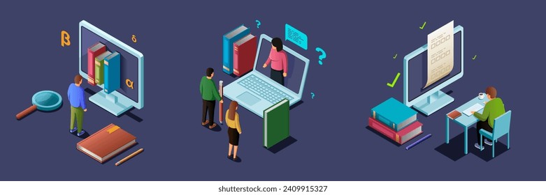 Plataforma de aprendizaje, educación y desarrollo innovadores. Ilustración del vector