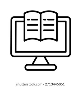 Ilustração do vetor do ícone de estrutura de tópicos do portal de aprendizado