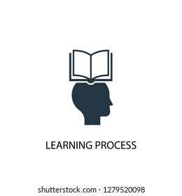 learning process icon. Simple element illustration. learning process concept symbol design. Can be used for web and mobile.