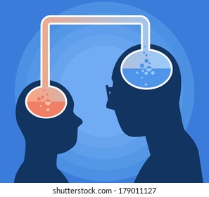 Learning process, teacher and student communicate