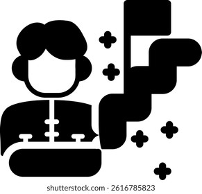 Learning Progress Glyph Vector Icon Design