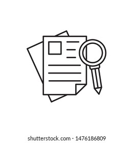 Learning, search icon. Element of education line icon