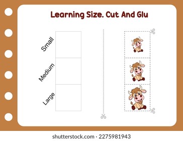 learning size cut and glue yak