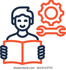 Learning Skill Icon Color Line Vector Illustration