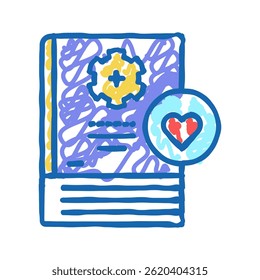 learning soft skill doodle icon sketch vector. learning soft skill sign. isolated symbol illustration