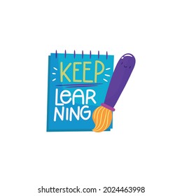 Learning Sticker Icon Isolated On White Background