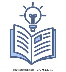 Lernstrategien Blue Icon Vektorgrafik