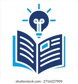 Estilo de ícone azul plano Estratégias de aprendizado