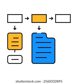 learning structure line icon vector. learning structure sign. isolated symbol illustration