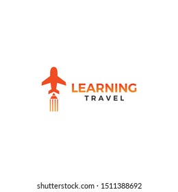 Learning study education travel logo design template