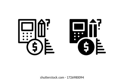 Learning, Study Money Management Icon, Logo, Vector