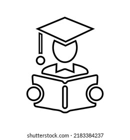 Learning, study, studying line icon. Outline vector .