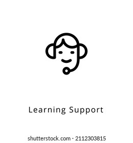 learning support icon in vector. Logotype