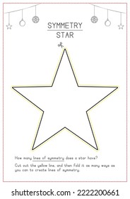 Learning Symmetry through Folding Star Shape Drawing