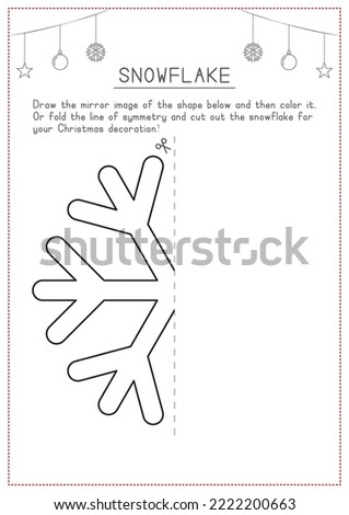 Learning Symmetry through Snowflake Drawing and Cutting