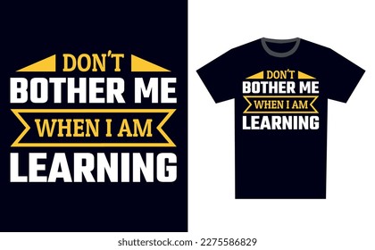 Learning T Shirt Design Template Vector