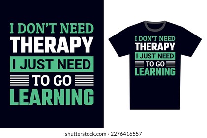 Vector de plantilla de diseño de camiseta de aprendizaje