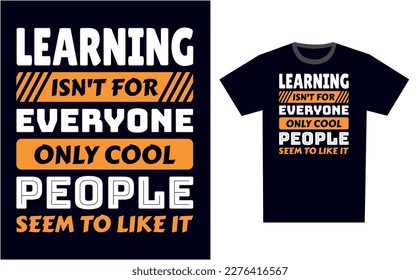Learning T Shirt Design Template Vector