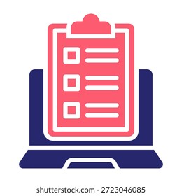 Icono de tarea de aprendizaje Color Relleno Estilo Ilustración vectorial