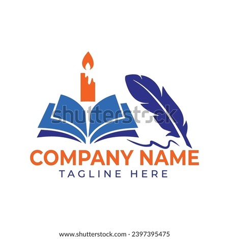 learning and teaching education, book reading logo.