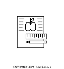 learning, technology, education, sheet icon. Element of creativity and learning icon. Thin line icon for website design and development, app development. Premium icon