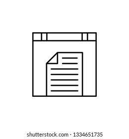 learning, technology, online, file icon. Element of creativity and learning icon. Thin line icon for website design and development, app development. Premium icon