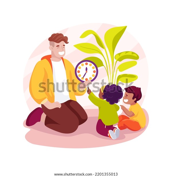 Learning Tell Time Isolated Cartoon Vector Stock Vector Royalty Free Learning tell time isolated cartoon vector stock vector royalty free