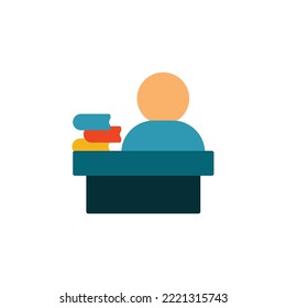 Learning theme icon suitable for web, application or additional components for your project