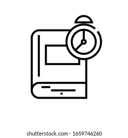 Learning time line icon, concept sign, outline vector illustration, linear symbol.