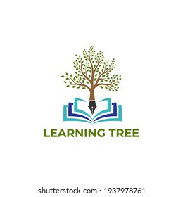 Learning Tree Logo Design. Education Logo. University And College School. Learning Logo