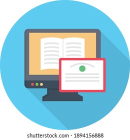 learning vector colour flat icon