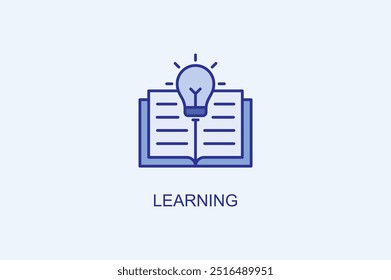 Learning Vector Icon Or Logo Illustration
