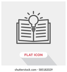 Learning Vector Icon, Open Book And Training Symbol. Modern, Simple Flat Vector Illustration For Web Site Or Mobile App