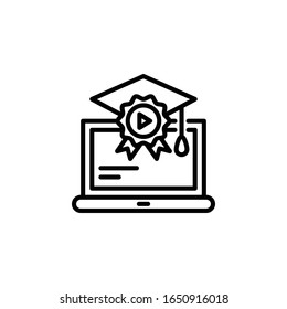 Learning vector illustration outline icon. Information Technology EPS 10