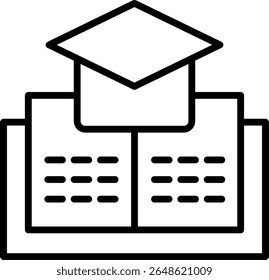 Diseño de íconos de línea de Vector de aprendizaje