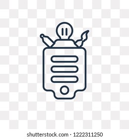 Learning vector outline icon isolated on transparent background, high quality linear Learning transparency concept can be used web and mobile