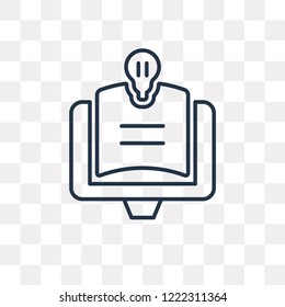 Learning vector outline icon isolated on transparent background, high quality linear Learning transparency concept can be used web and mobile