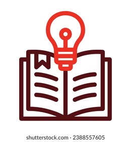 Learning Vector Thick Line Two Color Icons For Personal And Commercial Use.
