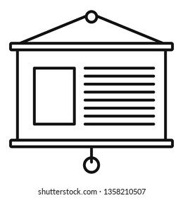 Learning wall banner icon. Outline learning wall banner vector icon for web design isolated on white background