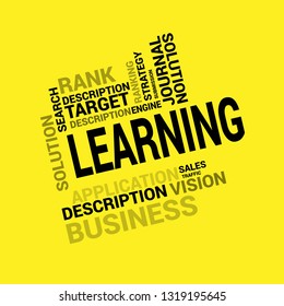 learning word cloud - business concept