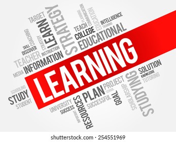 LEARNING word cloud, business concept