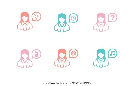 Learning, working, media using vector design template. Minimal vector design template