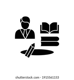 Symbol für Lernzone. Weg zum Erfolg. Selbstverbesserung und Selbsterkenntnis. Geschäftsentwicklung und Karriereentwicklung. Bildung, Ausbildung. Flat Schild. Isolierte Silhouette, Vektorgrafik