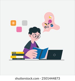 Aprendizaje-Concepto - Ilustración 